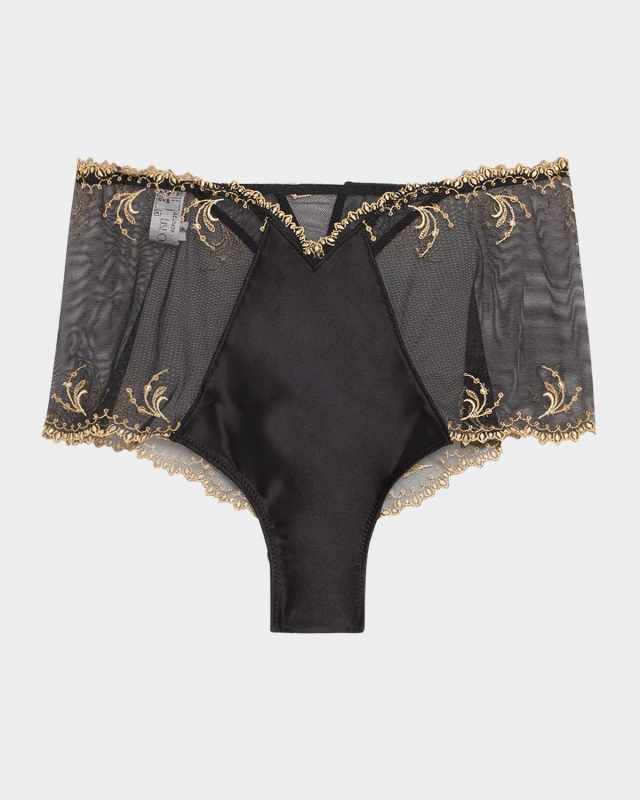High Embroidered Tulle Boyshorts